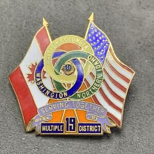 Vintage Lions International Club Pin British Columbia Washington Northern Idaho